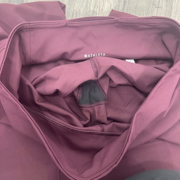 Athleta Women’s Straight Leg Elation Pants 1X – Burgundy Maroon Performance Yoga - Picture 9 of 15